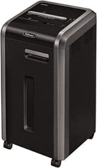 FELLOWES - 5/64 x 15/32" Strip, 16 Sheet Micro Cut Commercial Shredder - 17-3/4" Long x 17-1/8" Wide x 30-3/4" High, Level 5 Security, 16 Gal Wastebasket - Top Tool & Supply