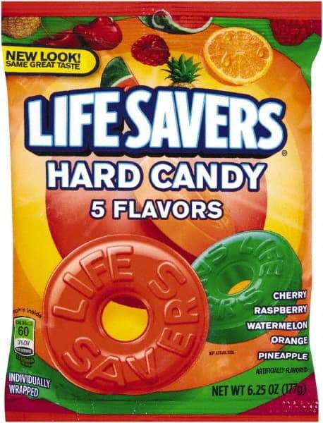 LifeSavers - Candy - Original Five Flavors Hard Candy, Individually Wrapped, 6.25oz Bag - Top Tool & Supply