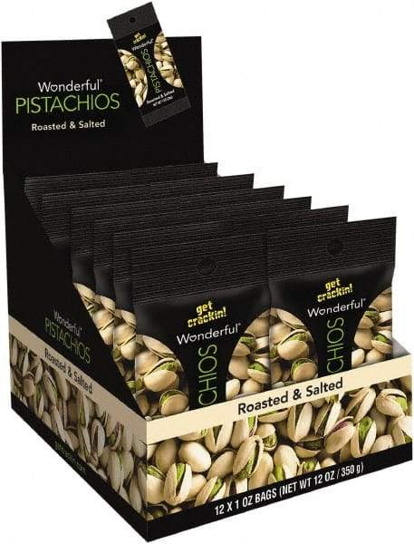 Paramount Farms - Nuts - Wonderful Pistachios, Roasted & Salted, 1 oz Pack, 12/Box - Top Tool & Supply