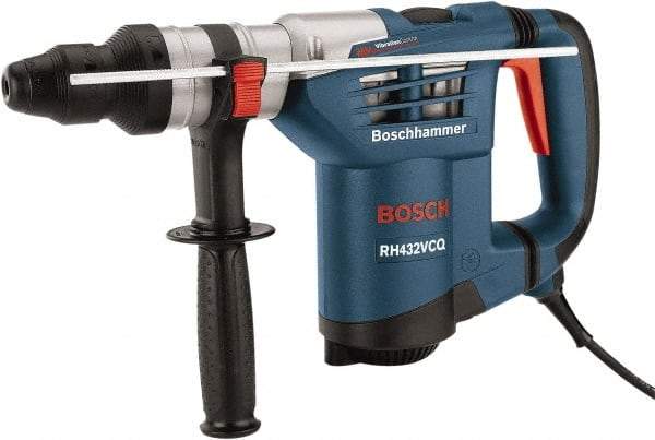 Bosch - 120 Volt 1-1/4" Keyless Chuck Electric Rotary Hammer - 0 to 3,600 BPM, 0 to 750 RPM, Reversible - Top Tool & Supply