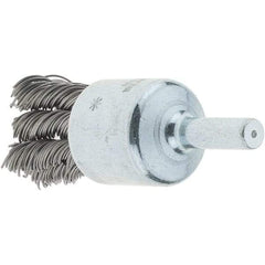 Tru-Maxx - 3/4" Brush Diam, Knotted, End Brush - 1/4" Diam Steel Shank, 22,000 Max RPM - Top Tool & Supply