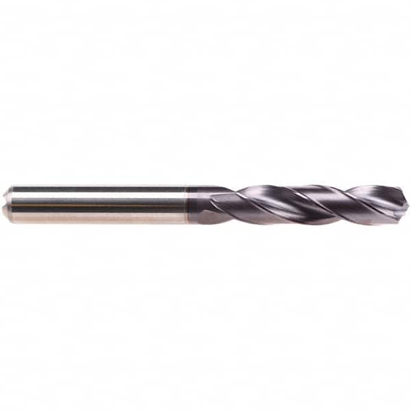 Screw Machine Length Drill Bit: 0.2717″ Dia, 140 °, Solid Carbide TiAlN Finish, Right Hand Cut, Spiral Flute, Straight-Cylindrical Shank, Series 3XD