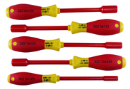 Insulated Nut Driver Metric Set Includes: 6.0 - 10.0mm. 5 Pieces - Top Tool & Supply