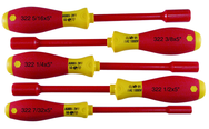 Insulated Nut Driver Inch Set Includes: 7/32" - 1/2". 5 Pieces - Top Tool & Supply