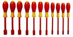 Insulated Nut Driver Inch Set Includes: 5/32" - 5/8". 11 Pieces - Top Tool & Supply