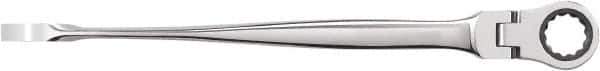 GearWrench - 18mm 12 Point Flexhead Combination Wrench - 11.42" OAL, Steel, Full Polish Finish - Top Tool & Supply