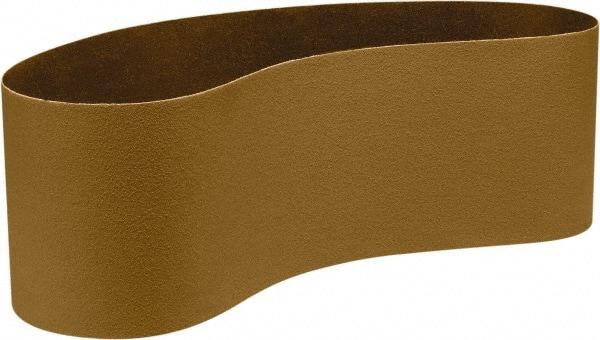 3M - 9" Wide x 120" OAL, 80 Grit, Ceramic Abrasive Belt - Ceramic, Coated, YF Weighted Cloth Backing, Series 966F - Top Tool & Supply