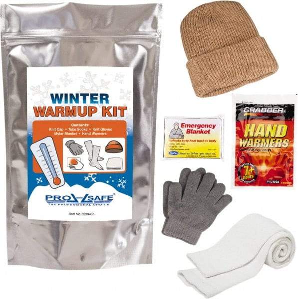 PRO-SAFE - Emergency Preparedness Kits Type: Winter Warm Up Kit Contents: Knit Stocking Cap; Gloves; Tube Socks; Emergency Blanket; (2) Hand Warmers - Top Tool & Supply