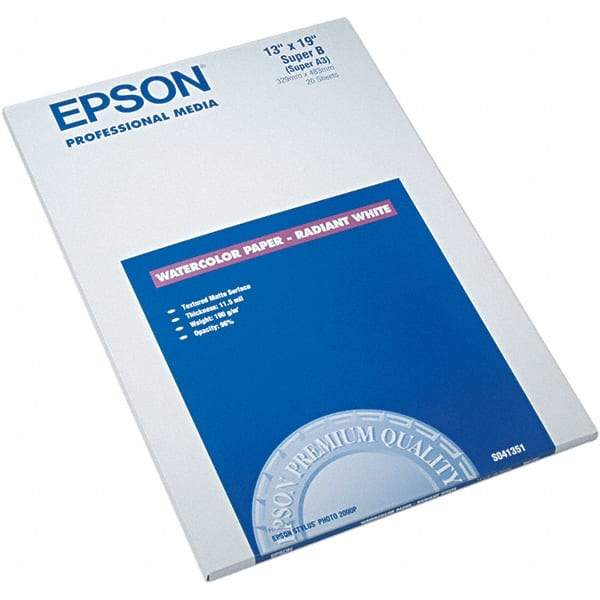 Epson - 13" x 19" White Photo Paper - Use with Inkjet Printers - Top Tool & Supply