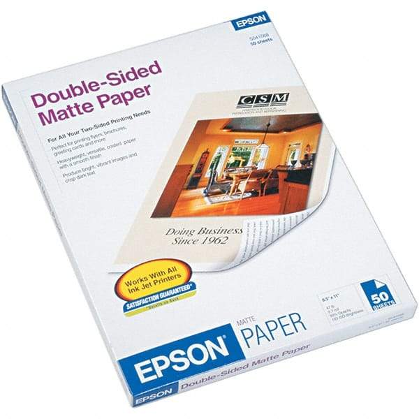 Epson - 8-1/2" x 11" Bright White Photo Paper - Use with Inkjet Printers - Top Tool & Supply