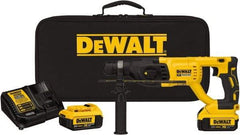 DeWALT - 20 Volt 1" SDS Plus Chuck Cordless Rotary Hammer - 0 to 5,550 BPM, 0 to 1,500 RPM, Reversible - Top Tool & Supply