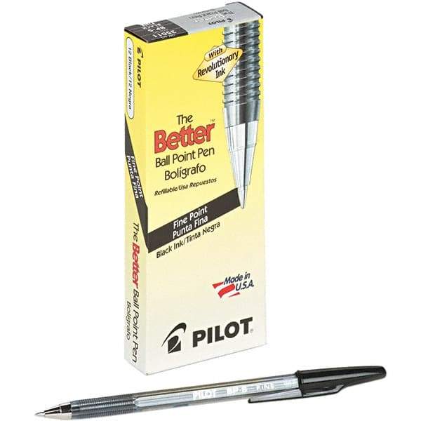 Pilot - Conical Ball Point Pen - Black - Top Tool & Supply