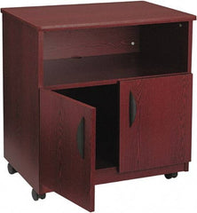 Safco - Mahogany Case/Stand - Use with Fax Machines, Printer, Copiers - Top Tool & Supply