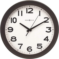 Howard Miller - White Face, Dial Wall Clock - Analog Display, Black Case, Runs on AA Battery - Top Tool & Supply