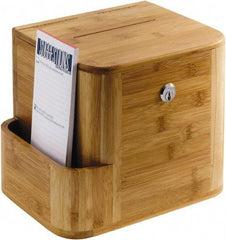 Safco - 10" Wide x 8" Deep x 14" High, Suggestion Box - Natural - Top Tool & Supply