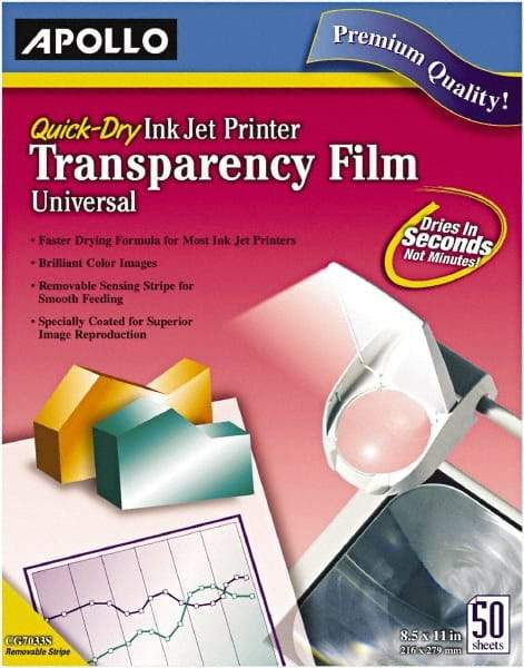 Apollo - Transparency Films & Sleeves Audio Visual Conference Accessory Type: Transparency Sleeves For Use With: Inkjet Printers; Copiers - Top Tool & Supply