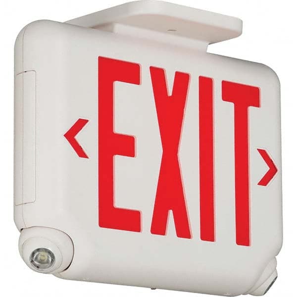 Hubbell Lighting - Combination Exit Signs Mounting Type: Wall Mount; Ceiling Mount Number of Faces: 1 - Top Tool & Supply