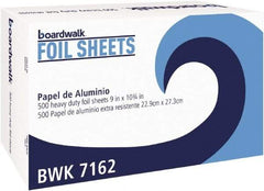 Boardwalk - Pop-Up Aluminum Foil Wrap Sheets, 9 x 10-3/4, Silver, 500/Box, 6 Boxes/Carton - Use with Food Protection - Top Tool & Supply