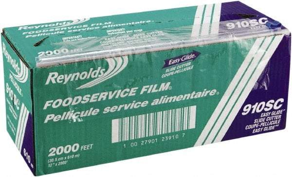 Reynolds - PVC Food Wrap Film Roll in Easy Glide Cutter Box, 12" x 2,000', Clear - Use with Food Protection - Top Tool & Supply