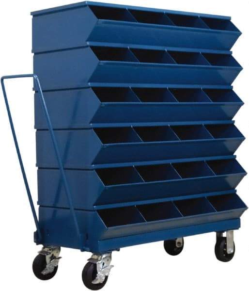 Stackbin - 6 Bin, Shelving Unit with Openings & Base - 37" Wide x 46-7/8" High - Top Tool & Supply