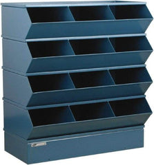 Stackbin - 4 Bin, Shelving Unit with Openings & Base - 37" Wide x 44" High - Top Tool & Supply