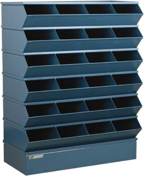 Stackbin - 6 Bin, Shelving Unit with Openings & Base - 37" Wide x 51" High - Top Tool & Supply