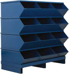 Stackbin - 4 Bin, Shelving Unit with Openings & Base - 37" Wide x 38" High - Top Tool & Supply