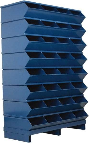 Stackbin - 8 Bin, Shelving Unit with Openings & Base - 37" Wide x 57-3/4" High - Top Tool & Supply