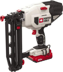 Porter-Cable - Cordless Finish Nailer Kit - 16 Gauge Nail Diam, 2-1/2" Long Nail, Lithium-Ion Batteries Included - Top Tool & Supply