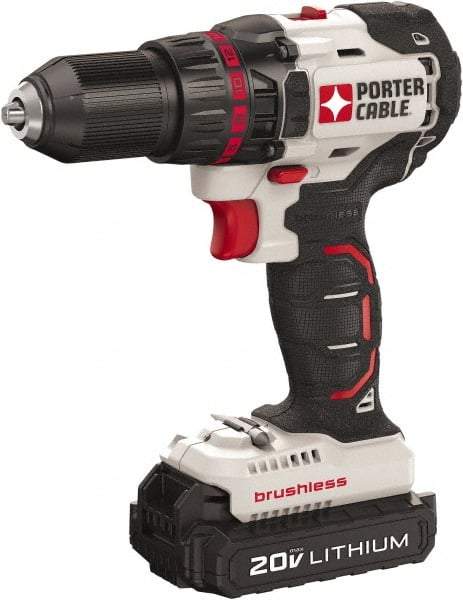 Porter-Cable - 20 Volt 1/2" Chuck Mid-Handle Cordless Drill - 0-1700 RPM, Keyless Chuck, Reversible, 2 Lithium-Ion Batteries Included - Top Tool & Supply