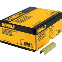 DeWALT - 1" Long x 1/16" Wide, 16 Gauge Crowned Construction Staple - Steel, Galvanized Finish - Top Tool & Supply