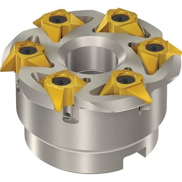 Vargus - 88mm Cut Diam, 300mm Max Hole Depth, 32mm Shank Diam, Internal/External Indexable Thread Mill - Insert Style 5VI, 5/8" Insert Size, 6 Inserts, Toolholder Style TM SC-D, 50mm OAL - Top Tool & Supply