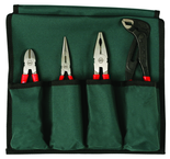 Soft Grip 4 Pc. Set Combination; Long Nose;Water Pump Pliers & Diagonal Cutter - Top Tool & Supply