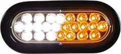 Buyers Products - Quad Flash Rate, Recessed Mount Emergency Strobe Light Assembly - Powered by 12 to 24 Volts, Amber & Clear - Top Tool & Supply