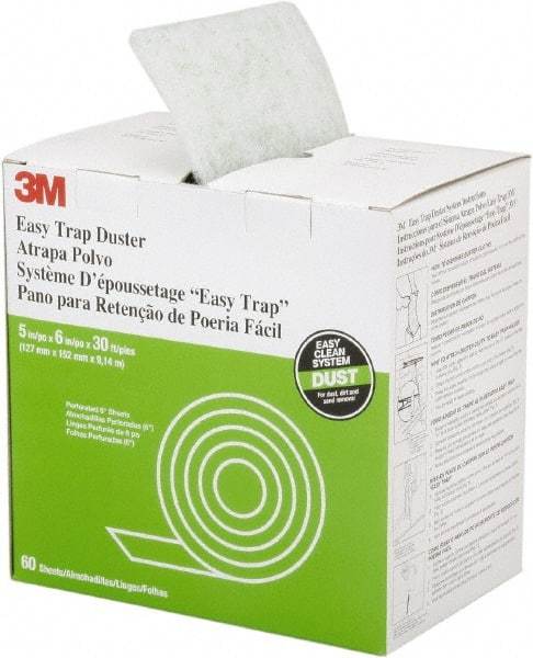 Ability One - 6" Long x 5" Wide Synthetic Duster Cut-to-Length Roll - Snap-On, White - Top Tool & Supply