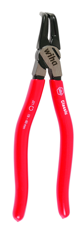 90° Angle Internal Retaining Ring Pliers 1/2 - 1" Ring Range .050" Tip Diameter with Soft Grips - Top Tool & Supply