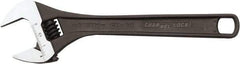 Channellock - 1-3/8" Jaw Capacity, 10" Standard Adjustable Wrench - Steel, Black Finish, 10" OAL - Top Tool & Supply