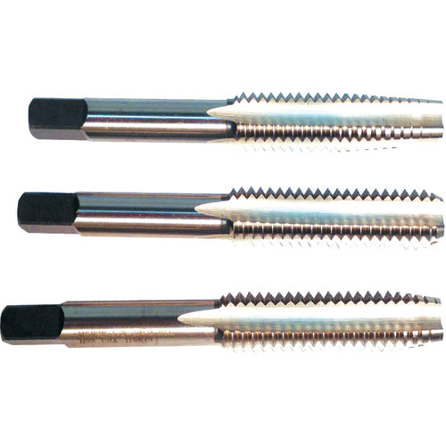 3 Pc. HSS Hand Tap Set M8 × 1.25 D5 4 Flute (Taper, Plug, Bottoming) Series/List #7500 - Top Tool & Supply