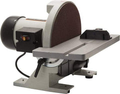 Enco - 12" Diam, 1,700 RPM, Single Phase Disc Sanding Machines - 16-3/8" Long Table x 6-7/8" Table Width, 16" Overall Length x 15.7" Overall Height - Top Tool & Supply