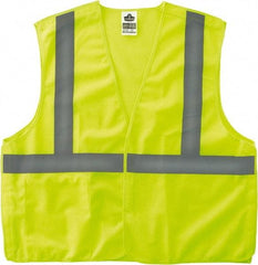 Ergodyne - Size 4X/5XL High Visibility Lime Mesh Breakaway Vest - 58 to 64" Chest, ANSI/ISEA 107, Hook & Loop Closure, 1 Pocket, Polyester - Top Tool & Supply