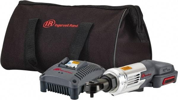 Ingersoll-Rand - 1/4" Drive 12 Volt Angled Cordless Impact Wrench & Ratchet - 260 RPM, 30 Ft/Lb Torque, 1 Lithium-Ion Battery Included - Top Tool & Supply