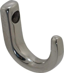 Sugatsune - 23/64" Wide x 1-11/32" High x 7/32" Thick, Wall Hook - 1-3/16" Projection, Polished - Top Tool & Supply