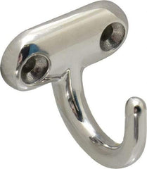 Sugatsune - 1-27/64" Wide x 1-5/16" High x 7/32" Thick, Wall Hook - 1-1/4" Projection, Polished - Top Tool & Supply