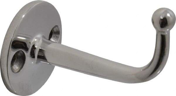 Sugatsune - 1/4" Wide x 1-15/32" High x 1-7/64" Thick, Ball Point Hook - 1-27/32" Projection, Polished - Top Tool & Supply