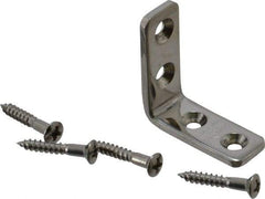 Sugatsune - 1-7/32" Long x 15/32" Wide, 18-8 Stainless Steel, Corner Brackets - Top Tool & Supply