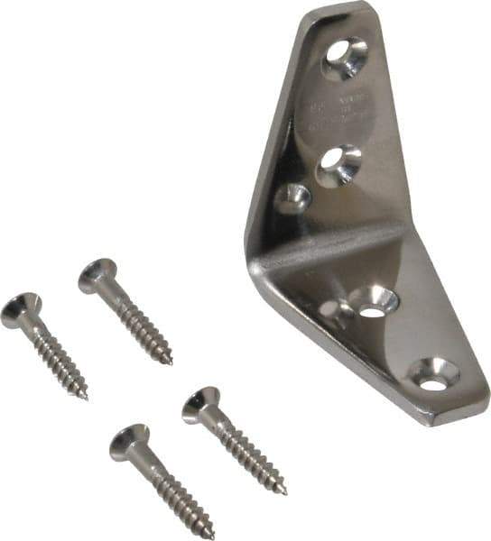 Sugatsune - 1-5/8" Long x 1" Wide, 18-8 Stainless Steel, Wide Corner Brackets - Top Tool & Supply