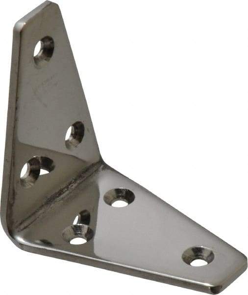 Sugatsune - 2-3/16" Long x 1-3/8" Wide, 18-8 Stainless Steel, Wide Corner Brackets - Top Tool & Supply