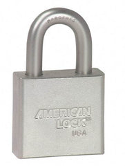 American Lock - 1-1/8" Shackle Clearance, Keyed Alike A5260 Padlock - 3/8" Shackle Diam, Steel, with Solid Steel Finish - Top Tool & Supply