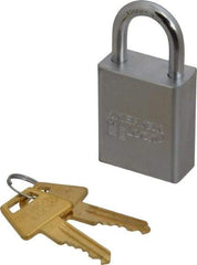 American Lock - 1" Shackle Clearance, Keyed Different A5100 Padlock - 1/4" Shackle Diam, Steel - Top Tool & Supply