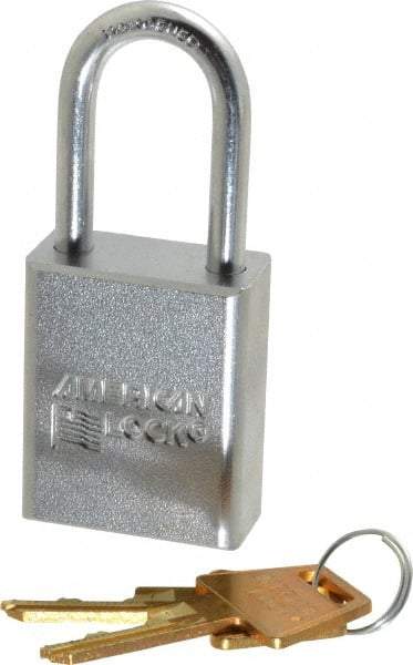 American Lock - 1-1/2" Shackle Clearance, Keyed Different A5101 Padlock - 1/4" Shackle Diam, Steel - Top Tool & Supply